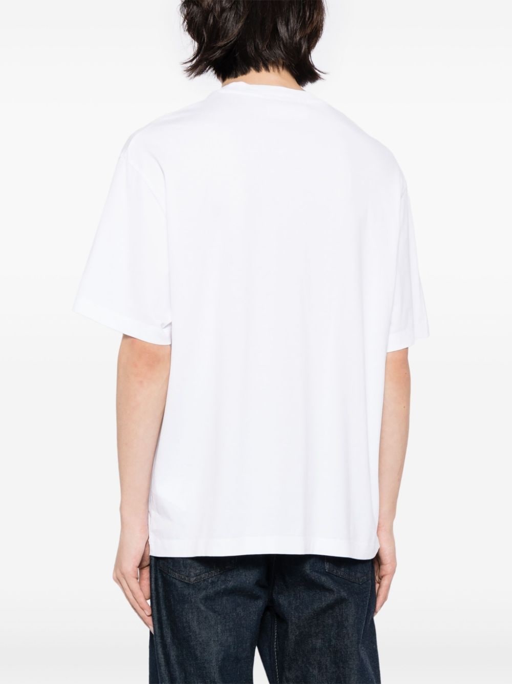 Thunderbolt-embroidered cotton T-shirt - 4