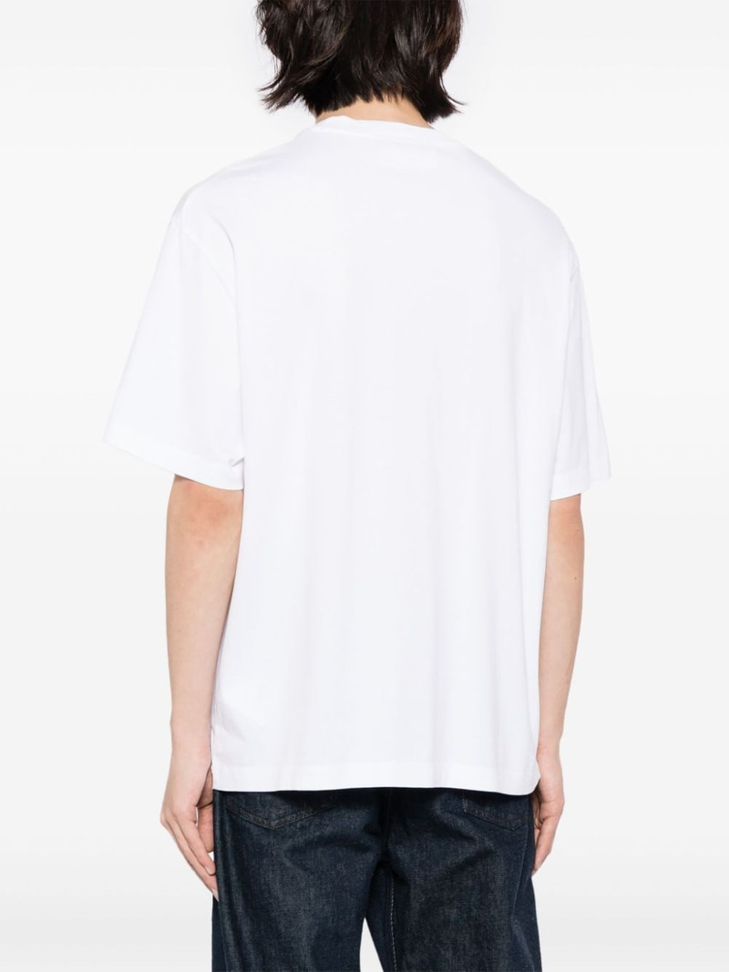 Thunderbolt-embroidered cotton T-shirt 4