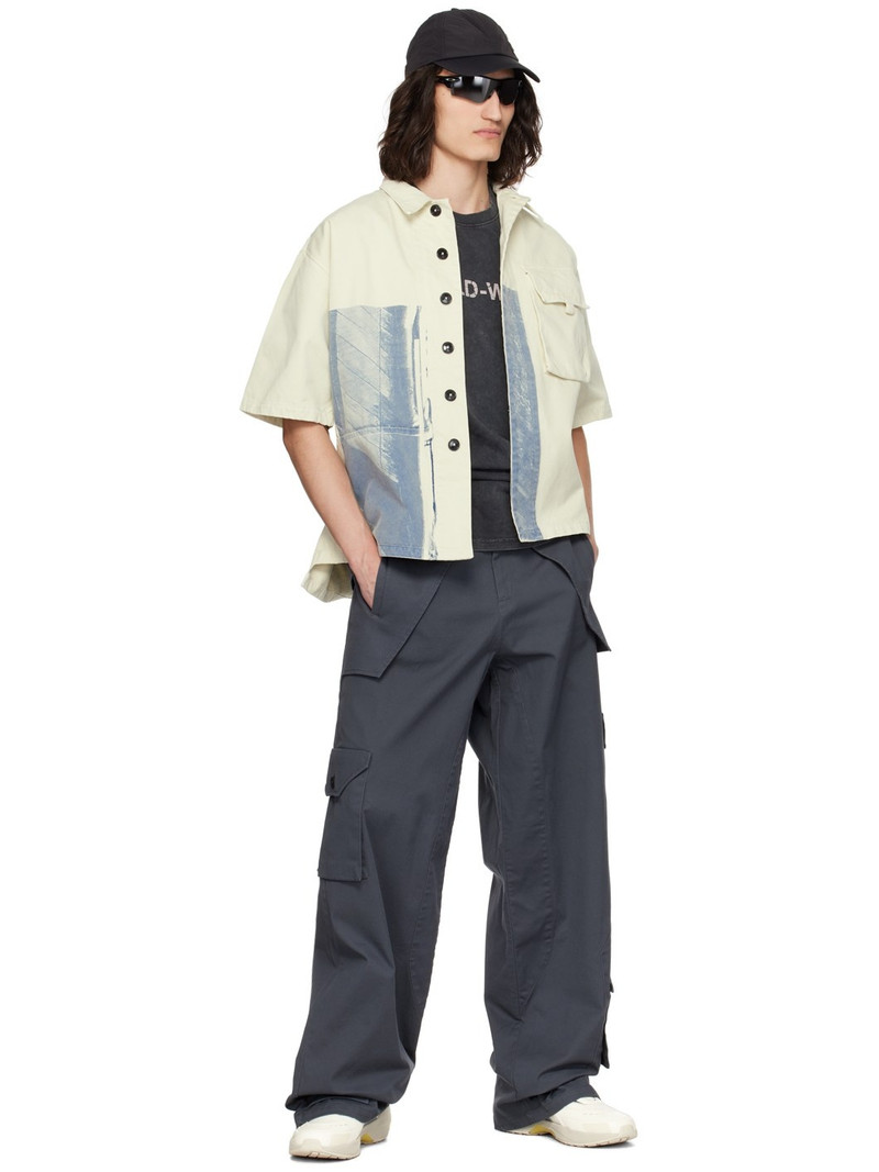 A-COLD-WALL* Off-White & Indigo Printed Shirt outlook