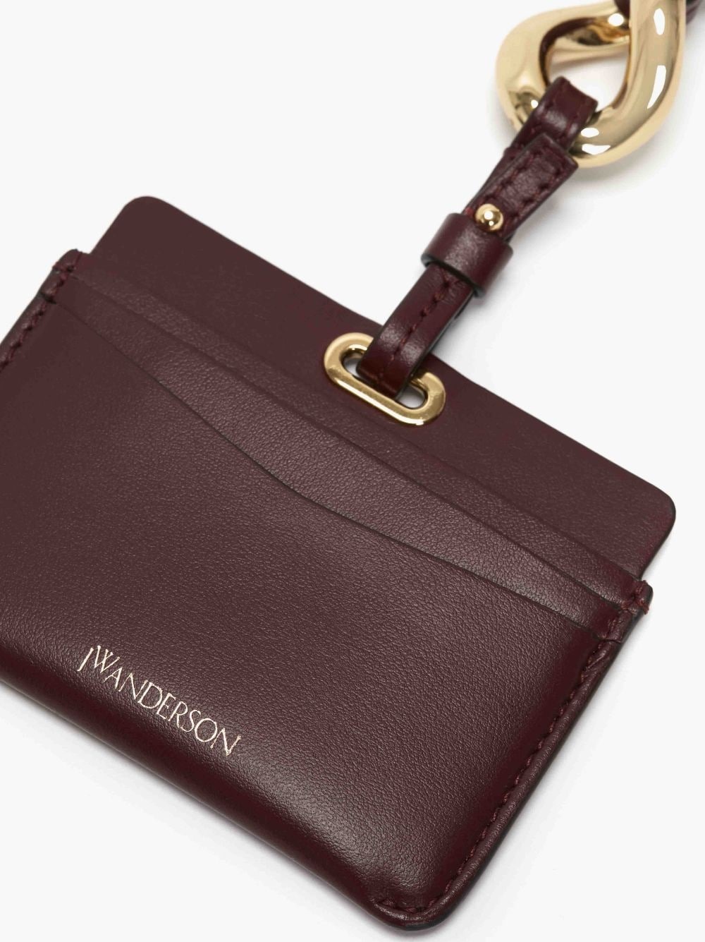 LEATHER CARDHOLDER WITH CHAIN LINK STRAP - 4