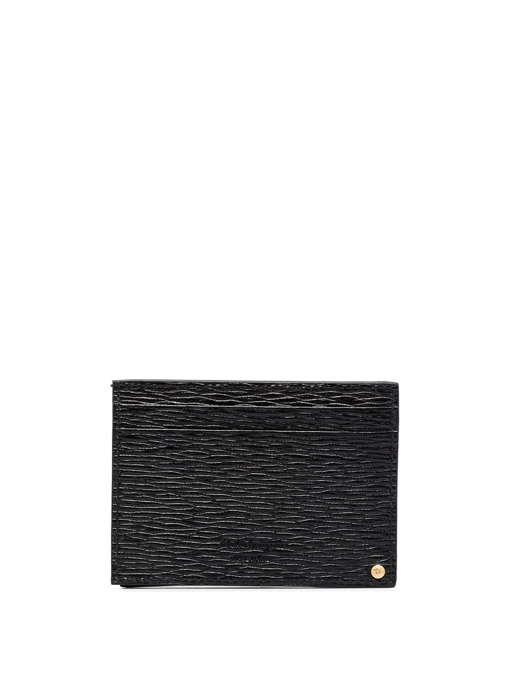 Gancini plaque textured cardholder - 2