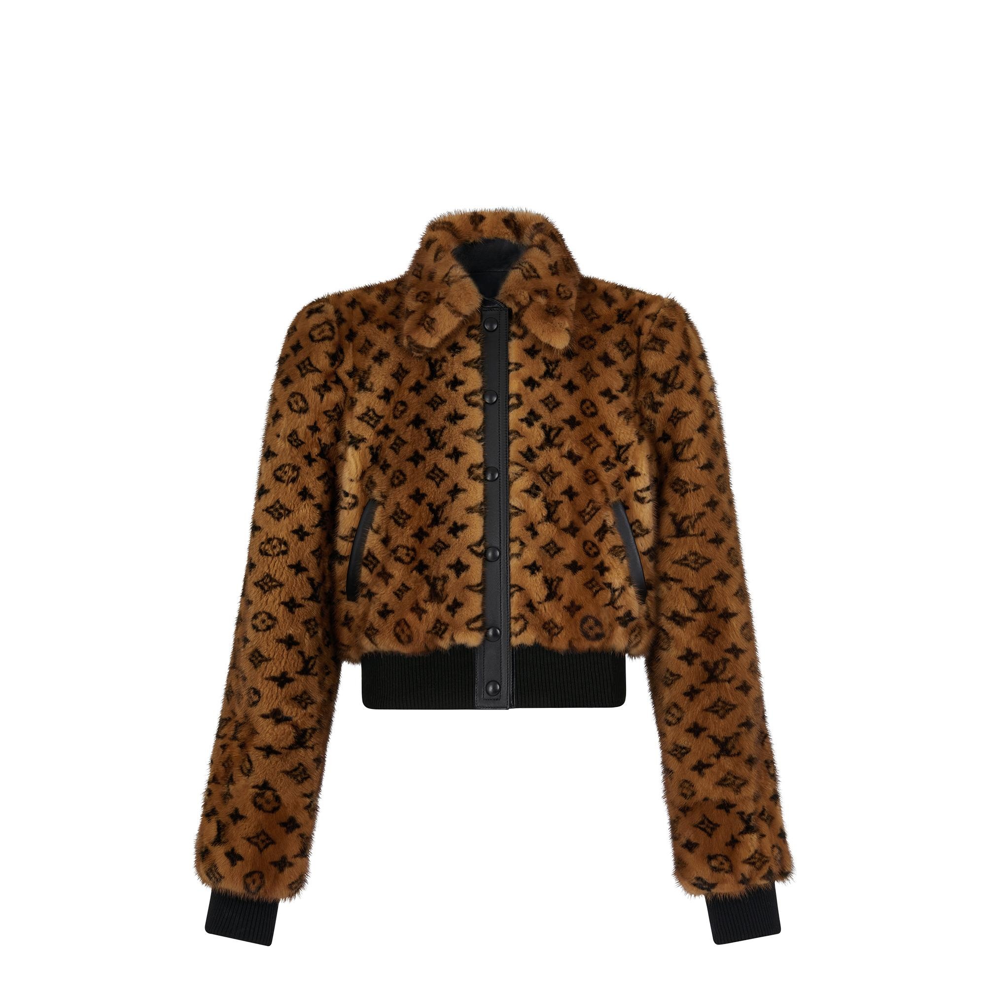 Monogram Mink Bomber Jacket  - 1