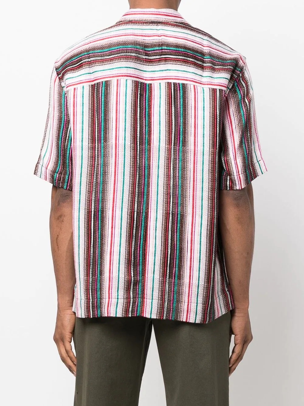 striped short-sleeved shirt - 4