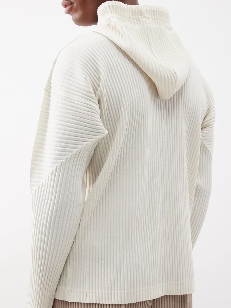 Technical-pleated hoodie - 4