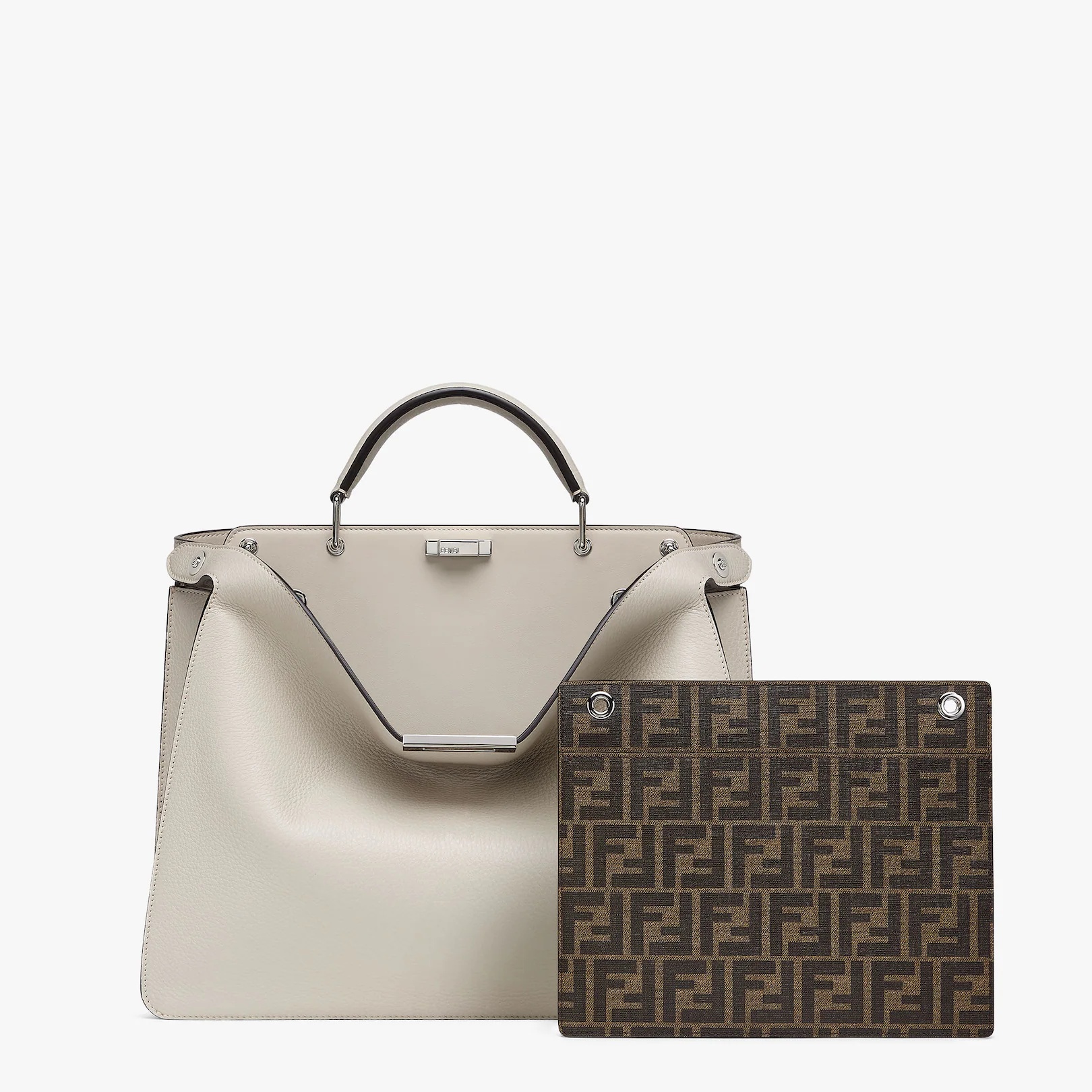 Powder gray leather bag - 2