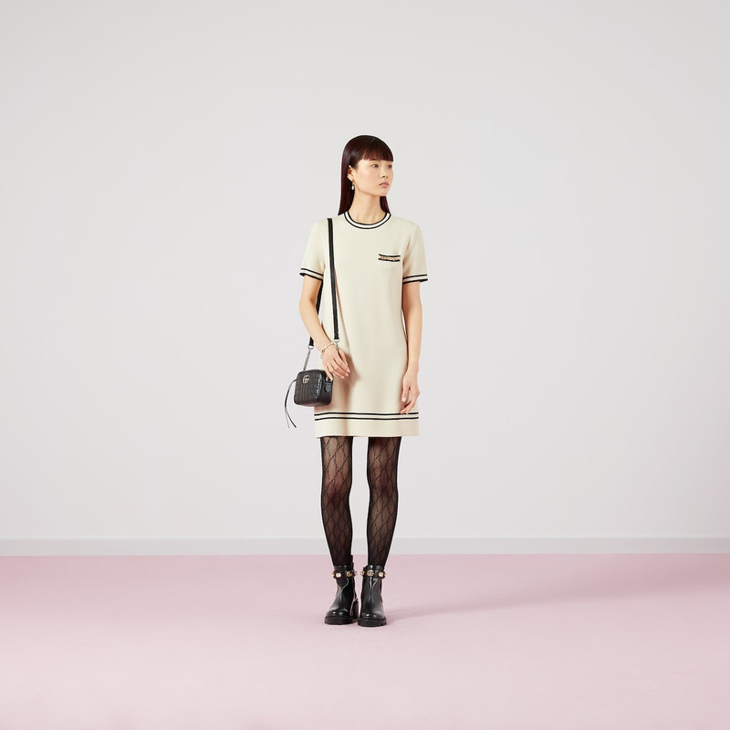 GUCCI Wool dress with contrast trim outlook