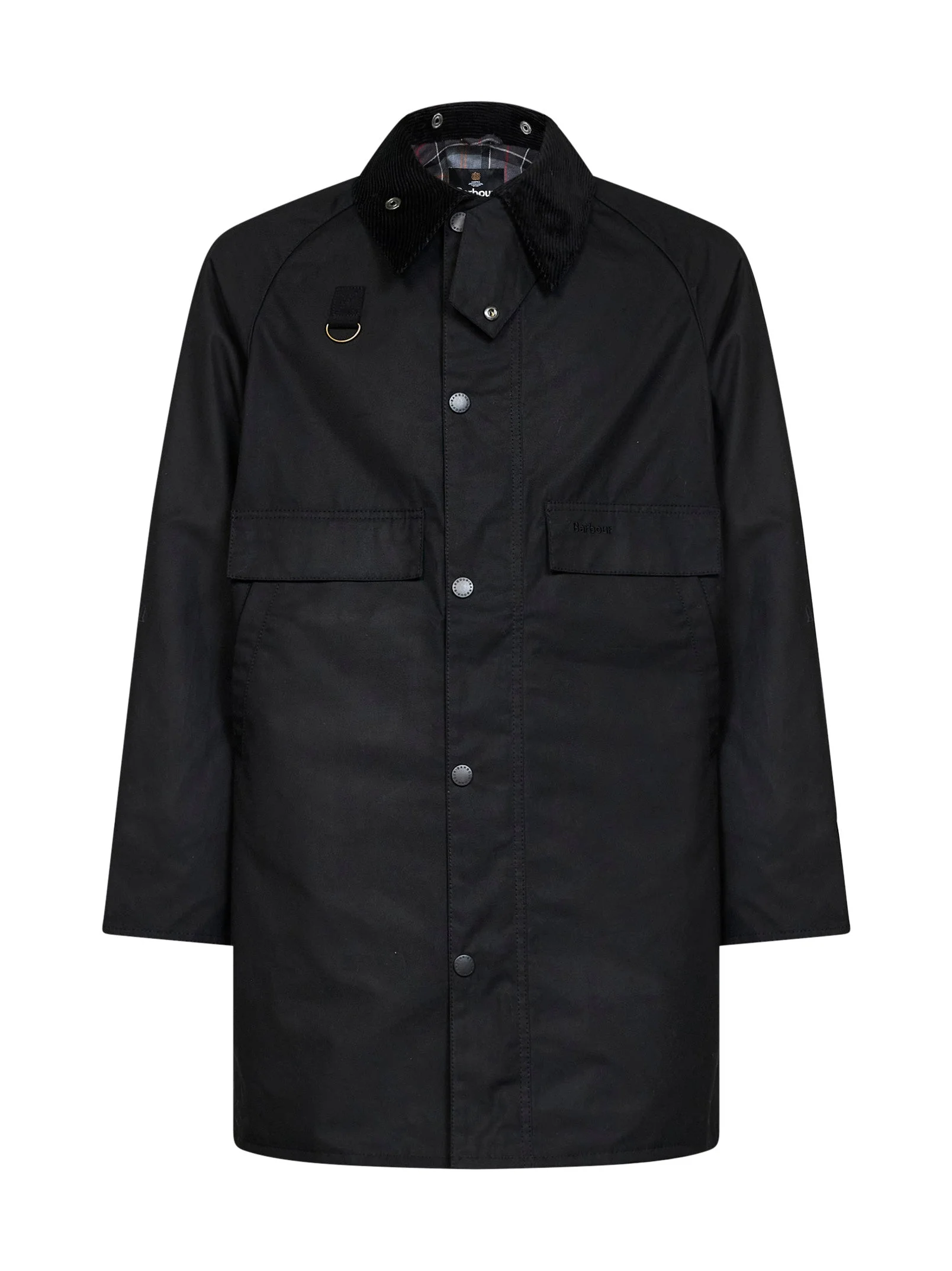 Black Spey long waxed jacket - 1