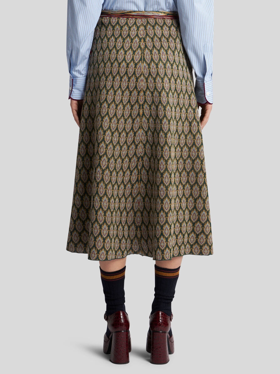 KNIT JACQUARD SKIRT - 5