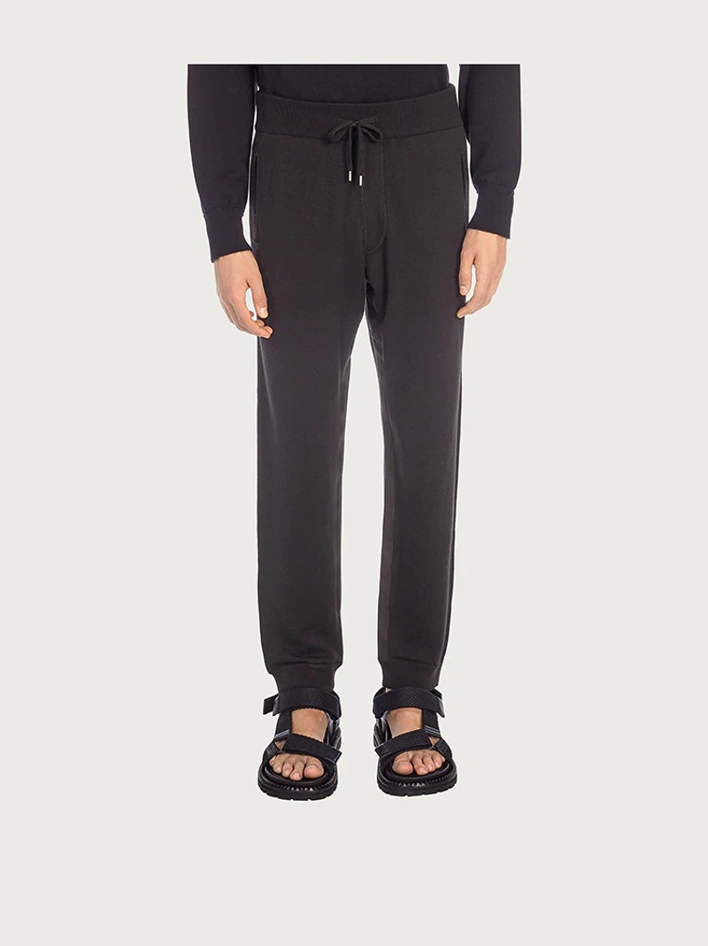 FERRAGAMO SPORTY TROUSERS WITH NUBUCK DETAILS outlook