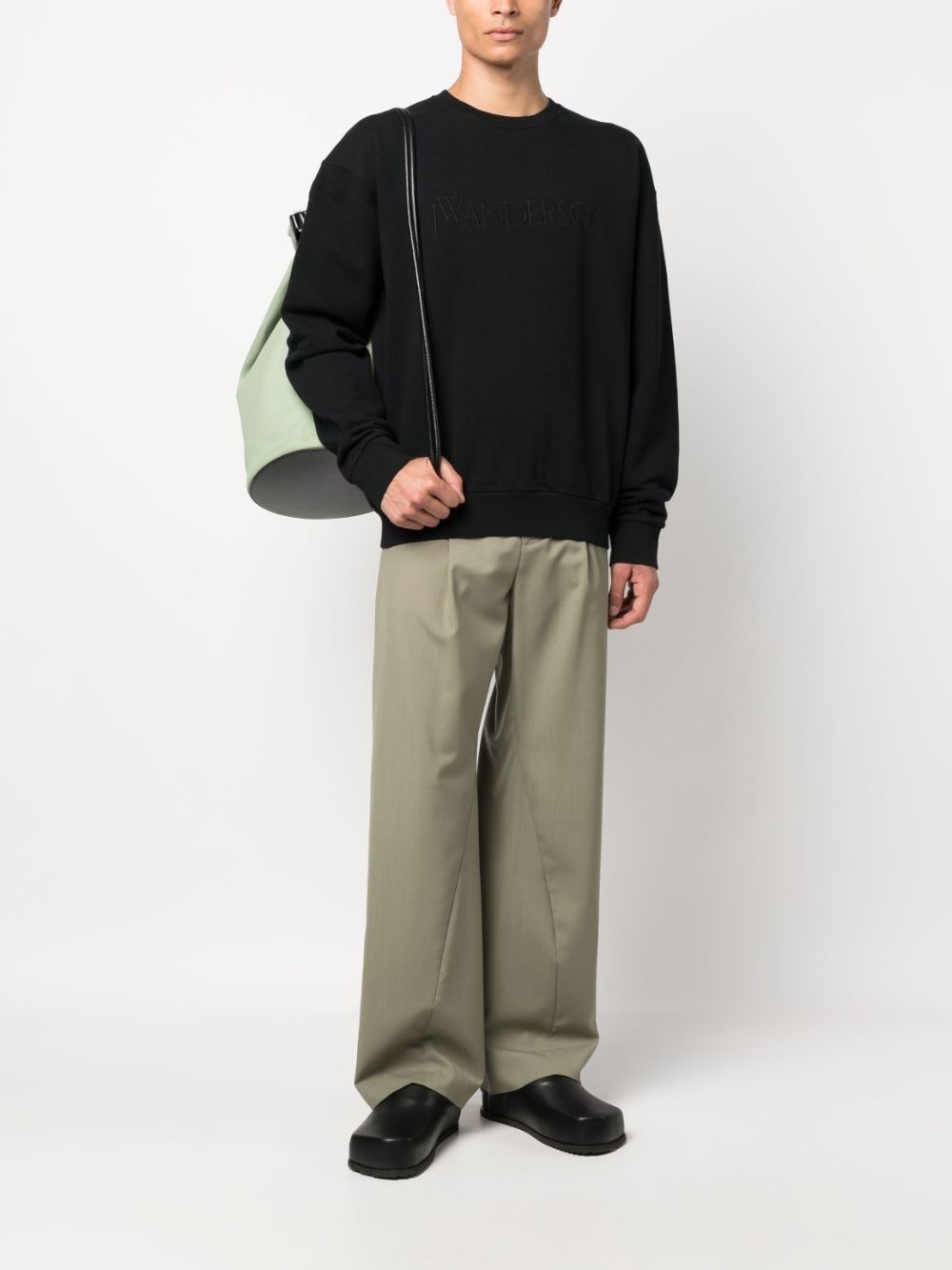 logo-embroidered cotton sweatshirt - 2