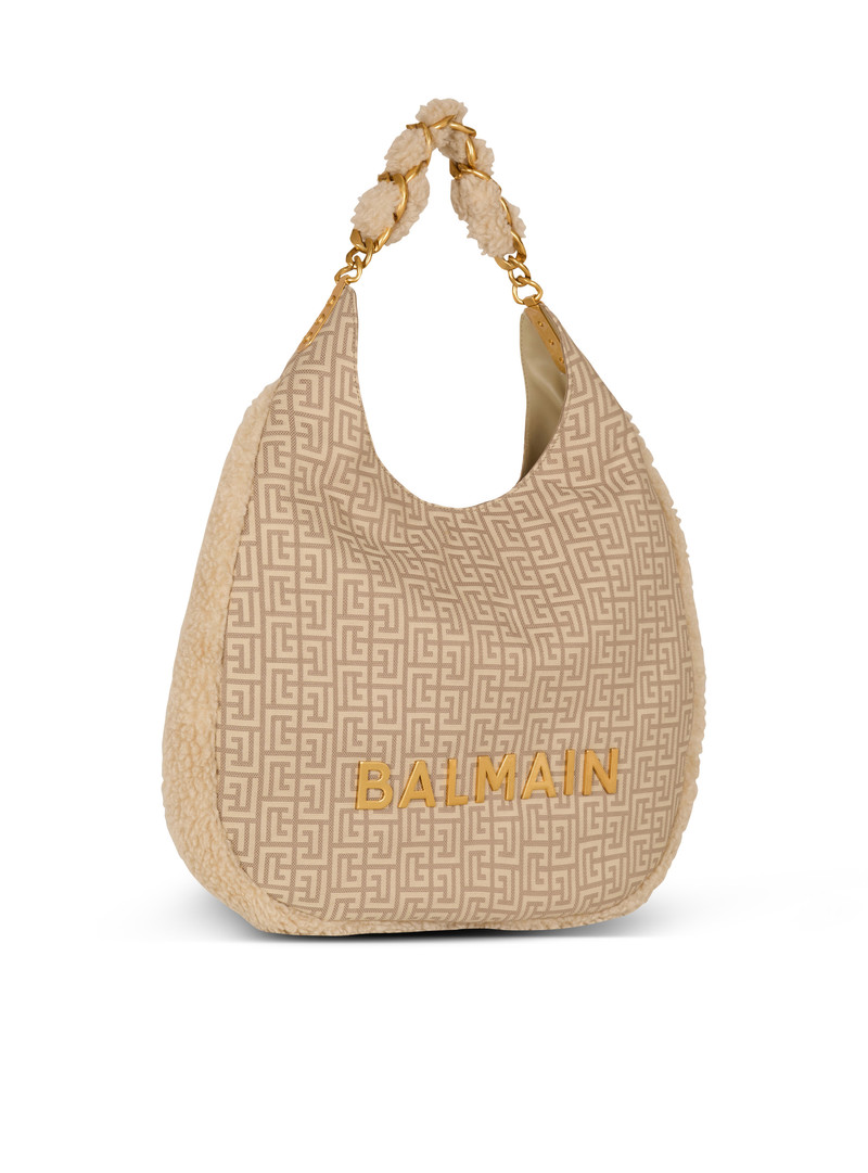 Large 1945 Soft Hobo bag in nylon with a PB Labyrinth monogram 3