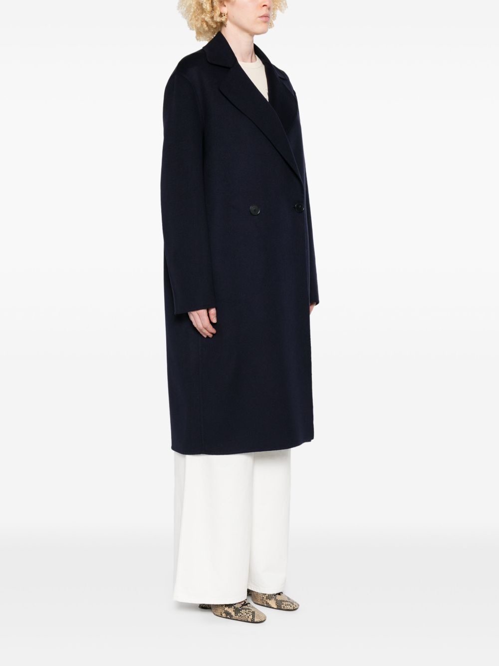 wool double-breasted coat - 3