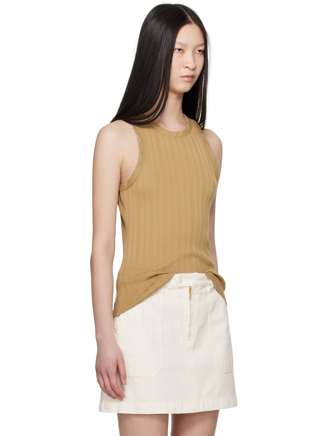 Beige Natacha Ramsey-Levi Edition Lemaitre Tank Top - 2