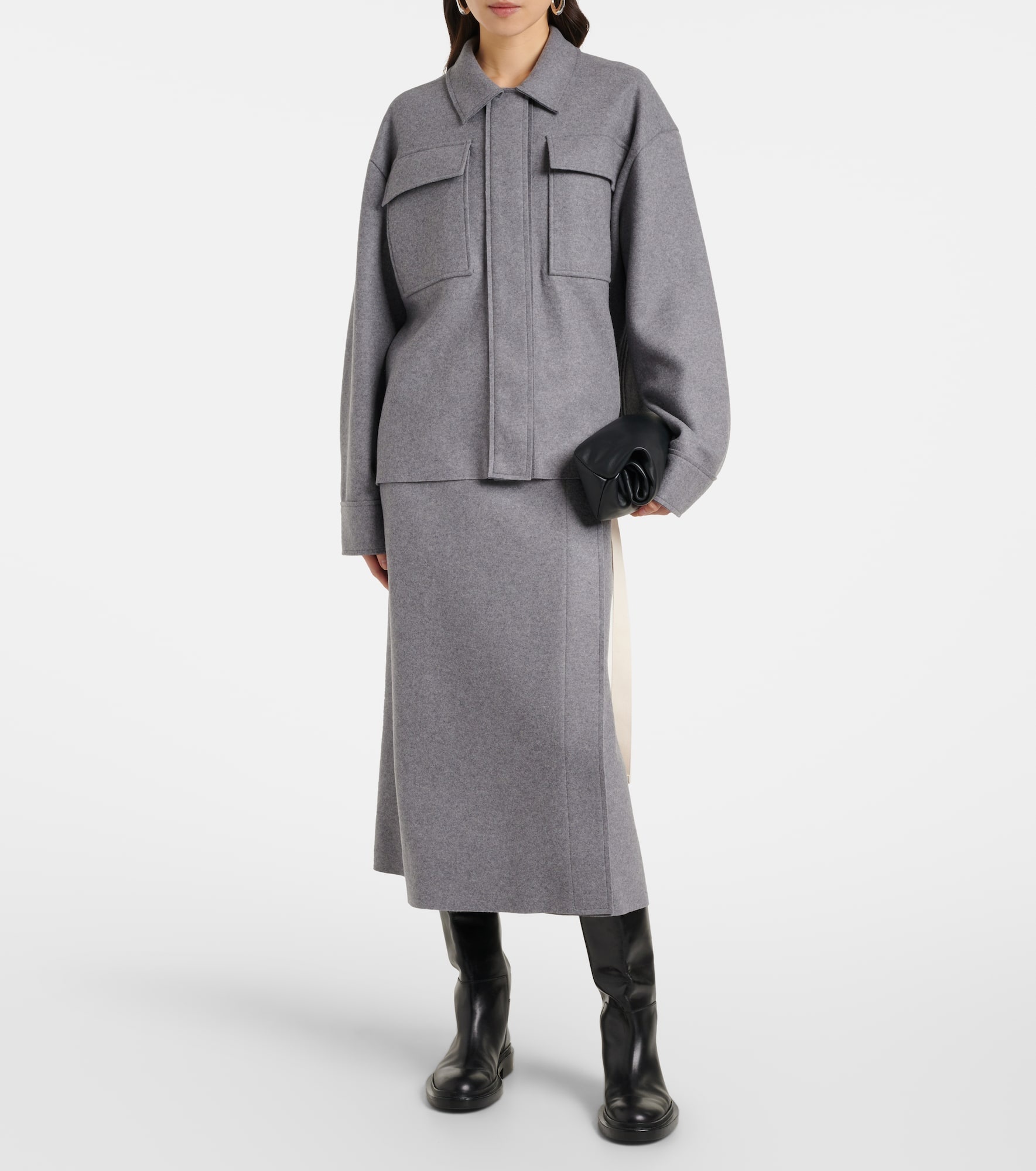 Wool-blend wrap skirt - 2
