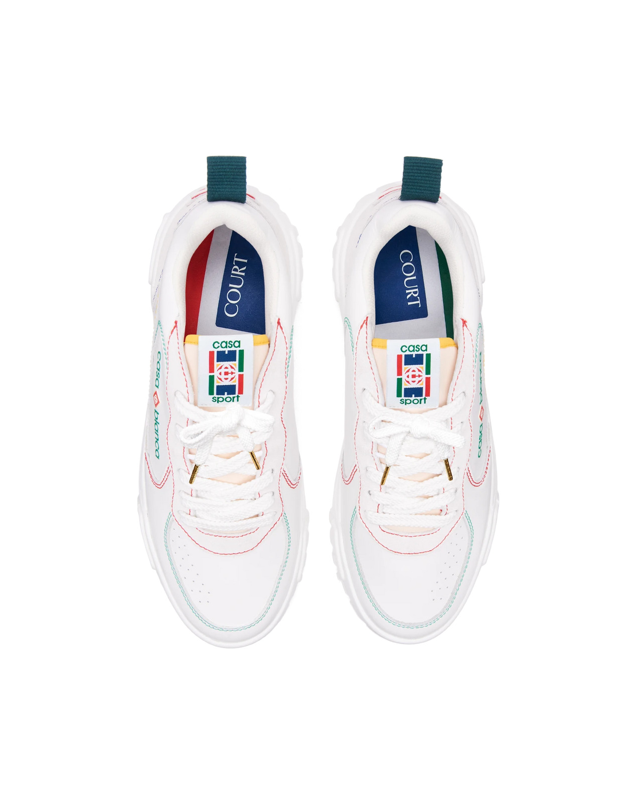 Womens Court White & Multicolour Sneakers | Casablanca Paris - 4