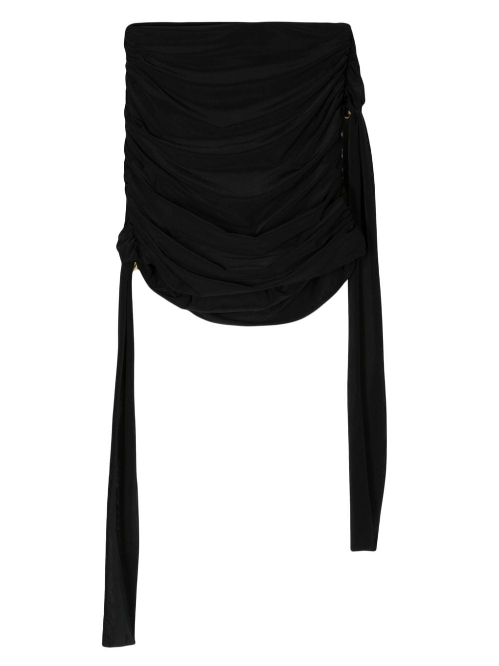 draped jersey miniskirt - 2