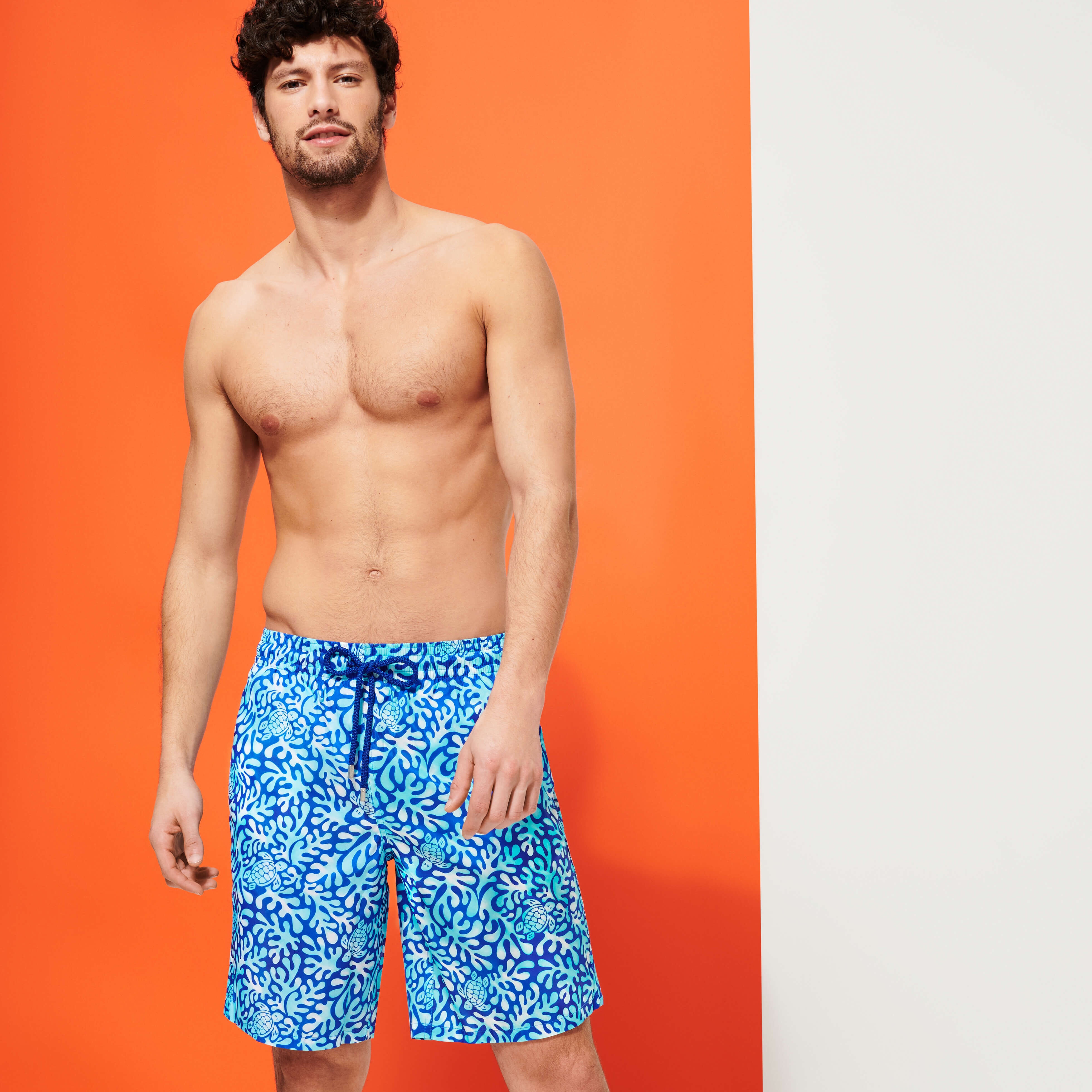 Men Swim Trunks Long Ultra-light and packable Turtles Splash - 3