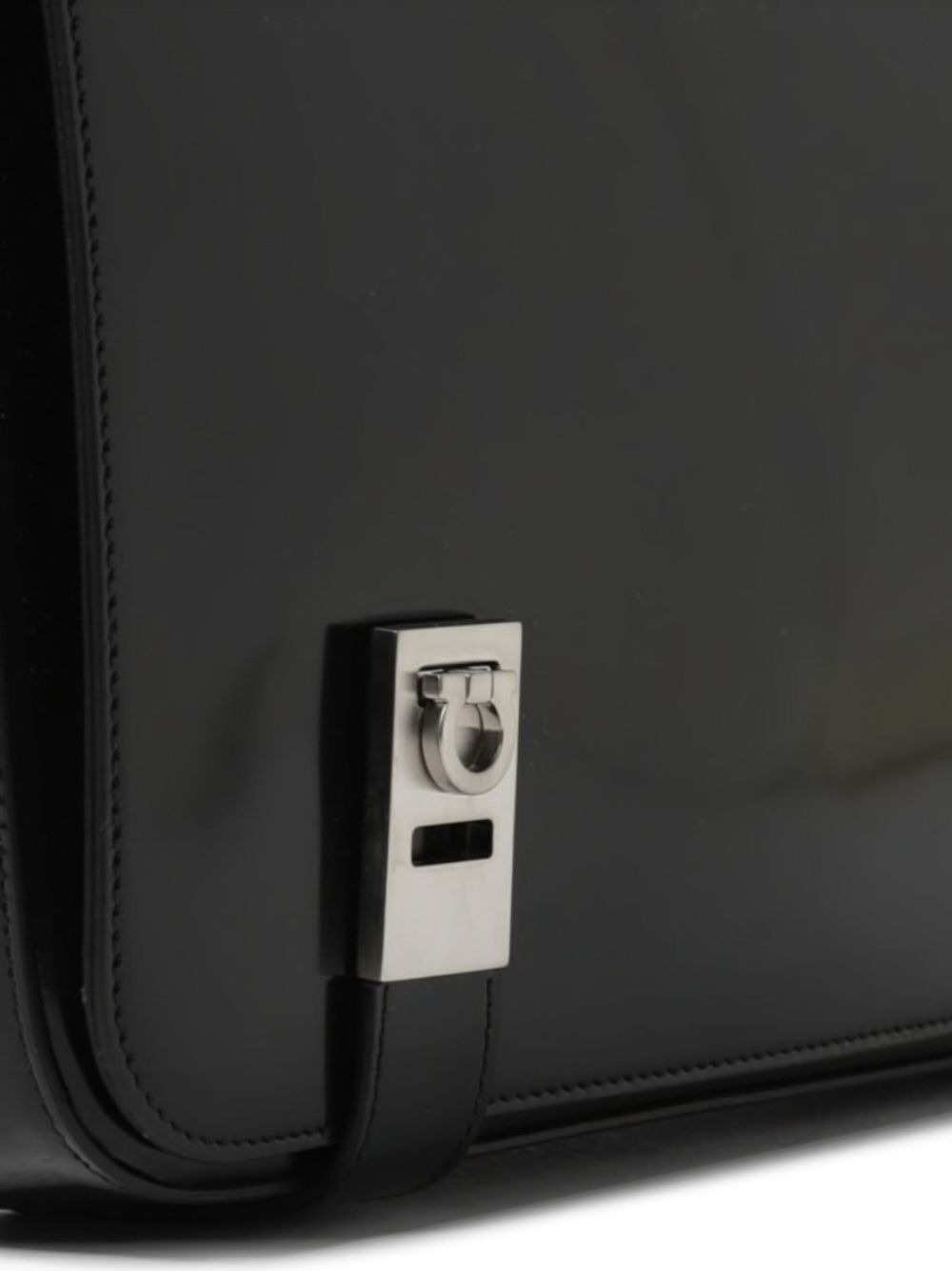 patent-leather clasp shoulder bag - 4