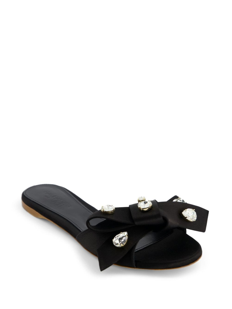 GIAMBATTISTA VALLI crystal-embellished leather sandals outlook