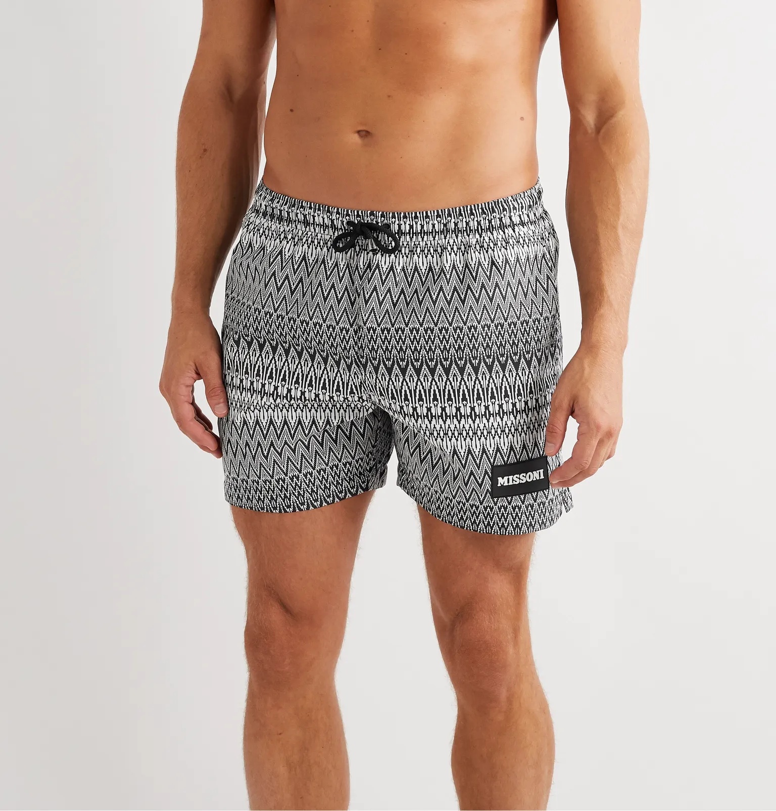 Mid-Length Printed Swim Shorts - 2