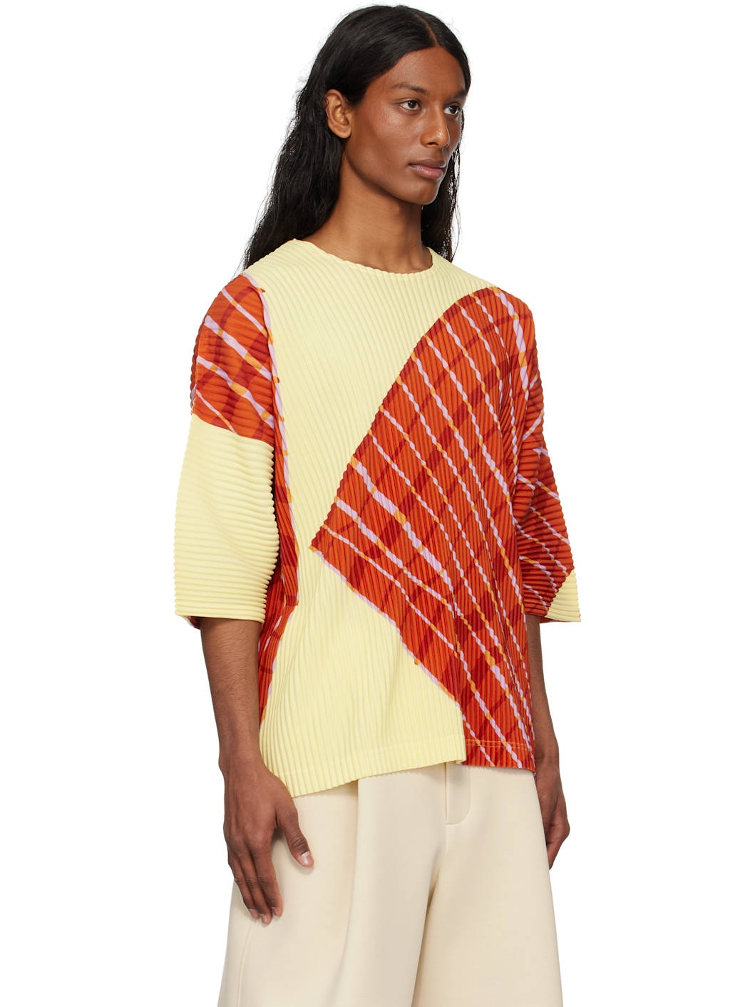 Yellow & Orange Windswept Plaid T-shirt - 2