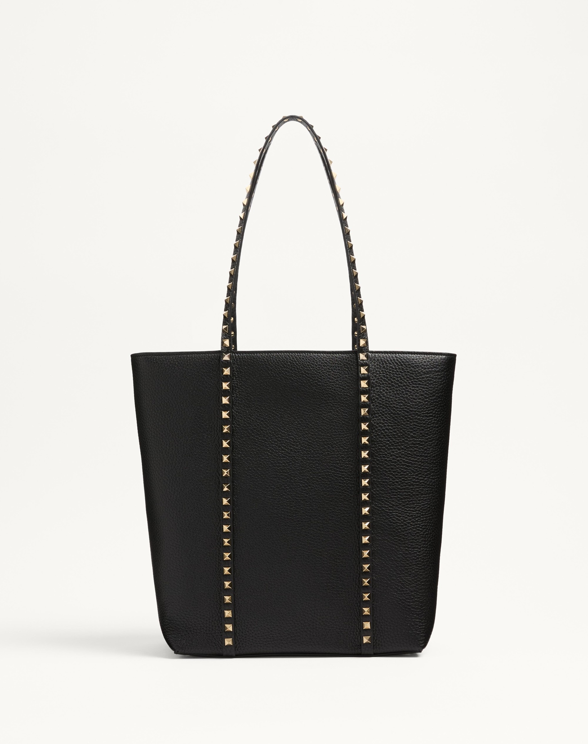 VALENTINO GARAVANI ROCKSTUD SHOPPING BAG IN GRAINY CALFSKIN - 4