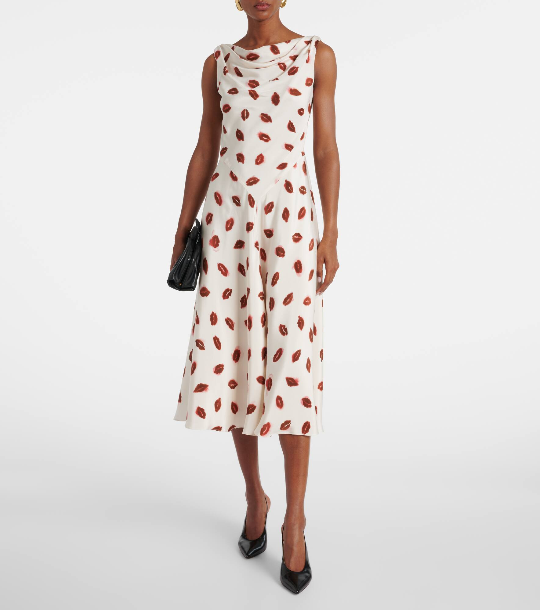 Drina printed silk midi dress - 2