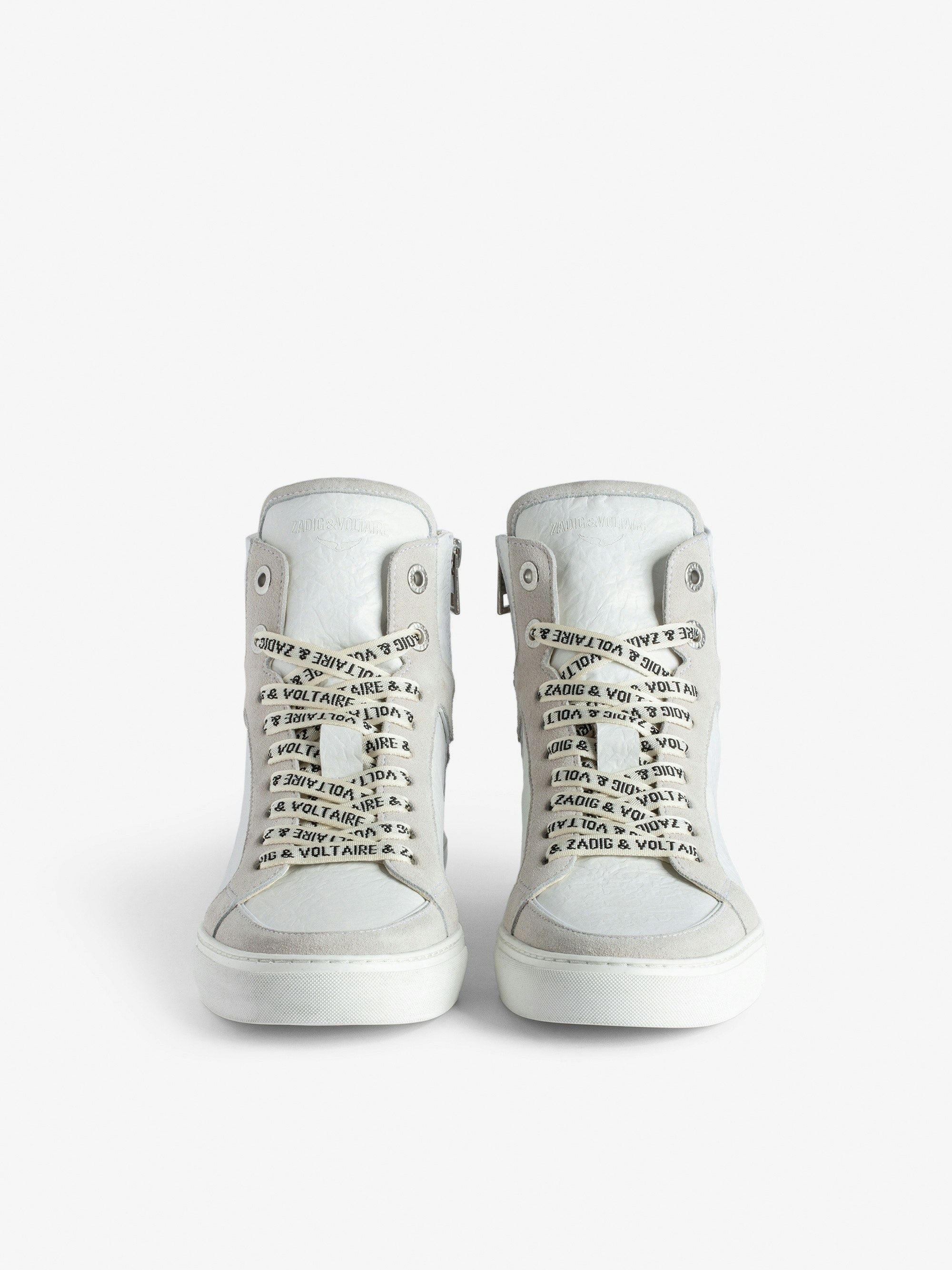 ZV1747 High Flash High-Top Crinkled Sneakers - 3