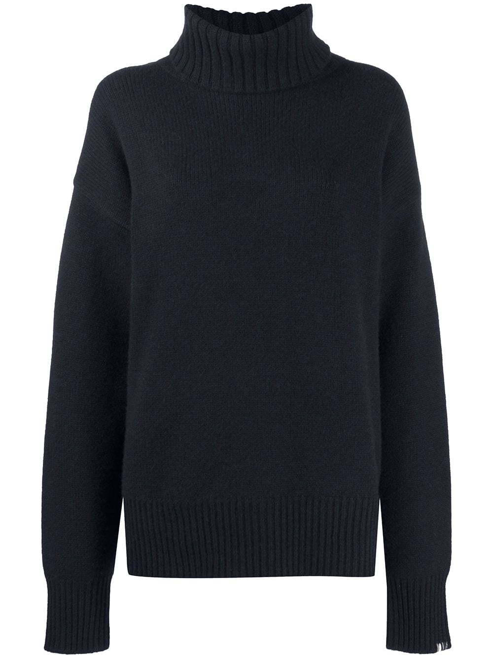 roll neck rib-trimmed jumper - 1