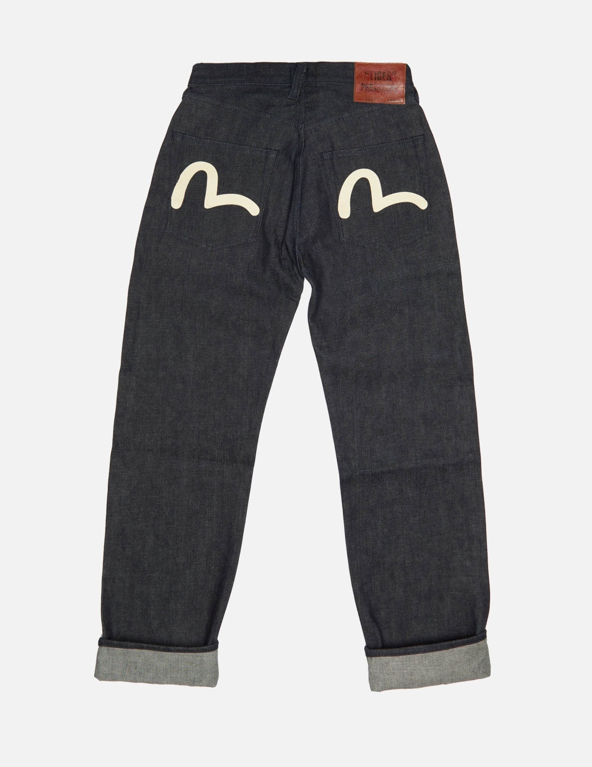 HANDPAINTED SEAGULL LOOSE STRAIGHT FIT SELVEDGE PRESHRUNK JEANS - 2