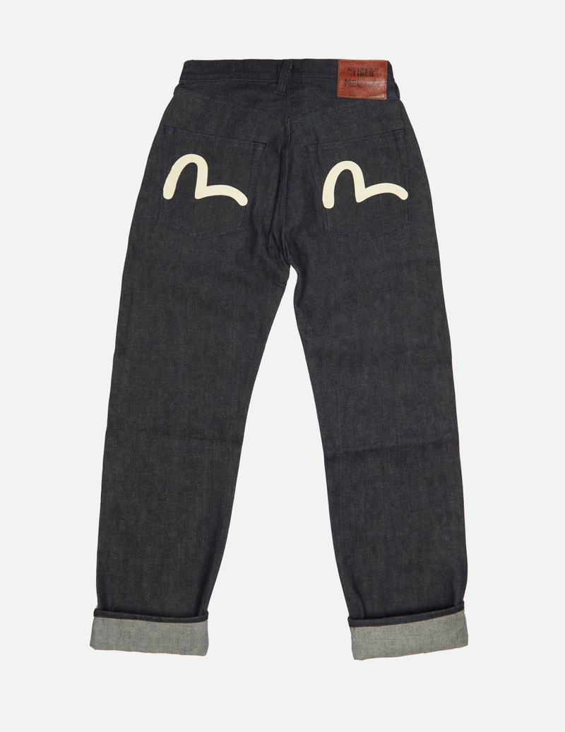 HANDPAINTED SEAGULL LOOSE STRAIGHT FIT SELVEDGE PRESHRUNK JEANS 1