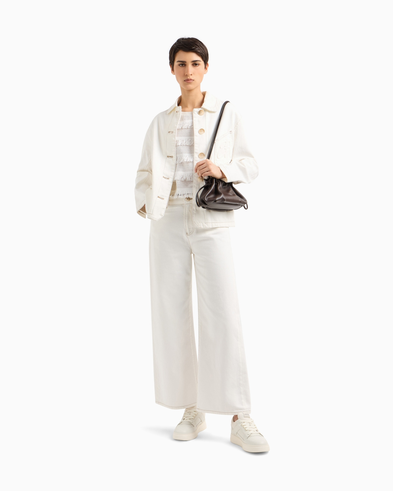 SUPIMA INTERLOCK JERSEY FRINGED T-SHIRT - 2