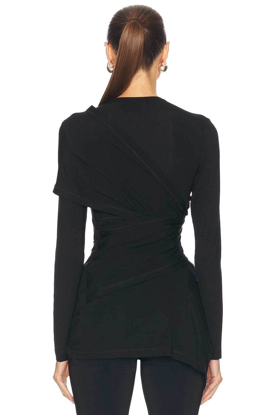Draped Long Sleeve Top - 4