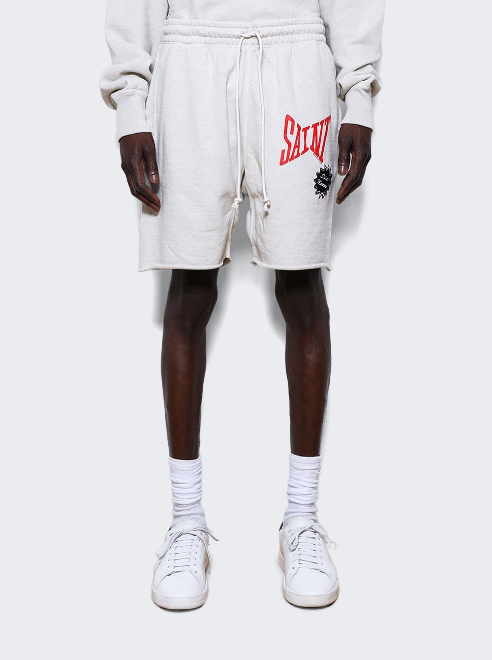 S N T Sweat Shorts Grey - 3