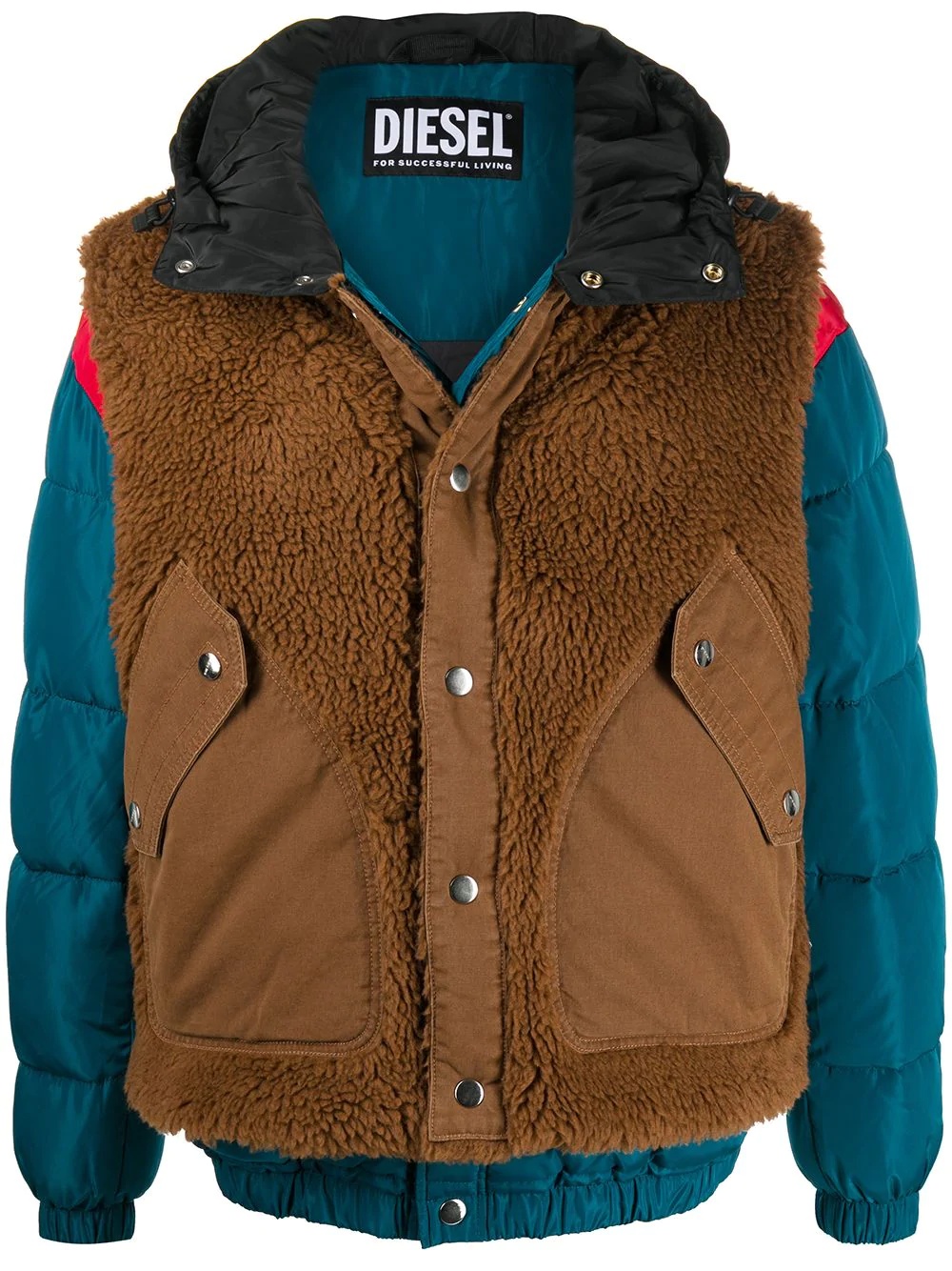 layered puffer jacket - 1