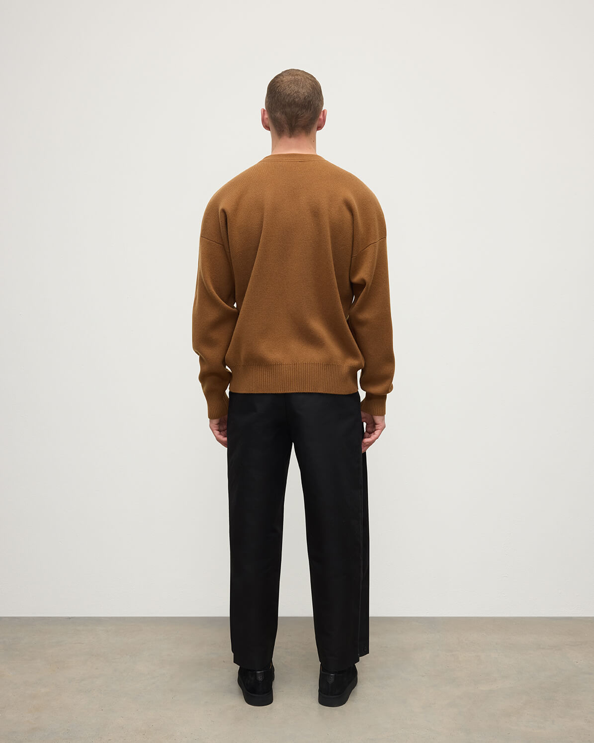 Relaxed Milano Stitch Camel Jumper - 4