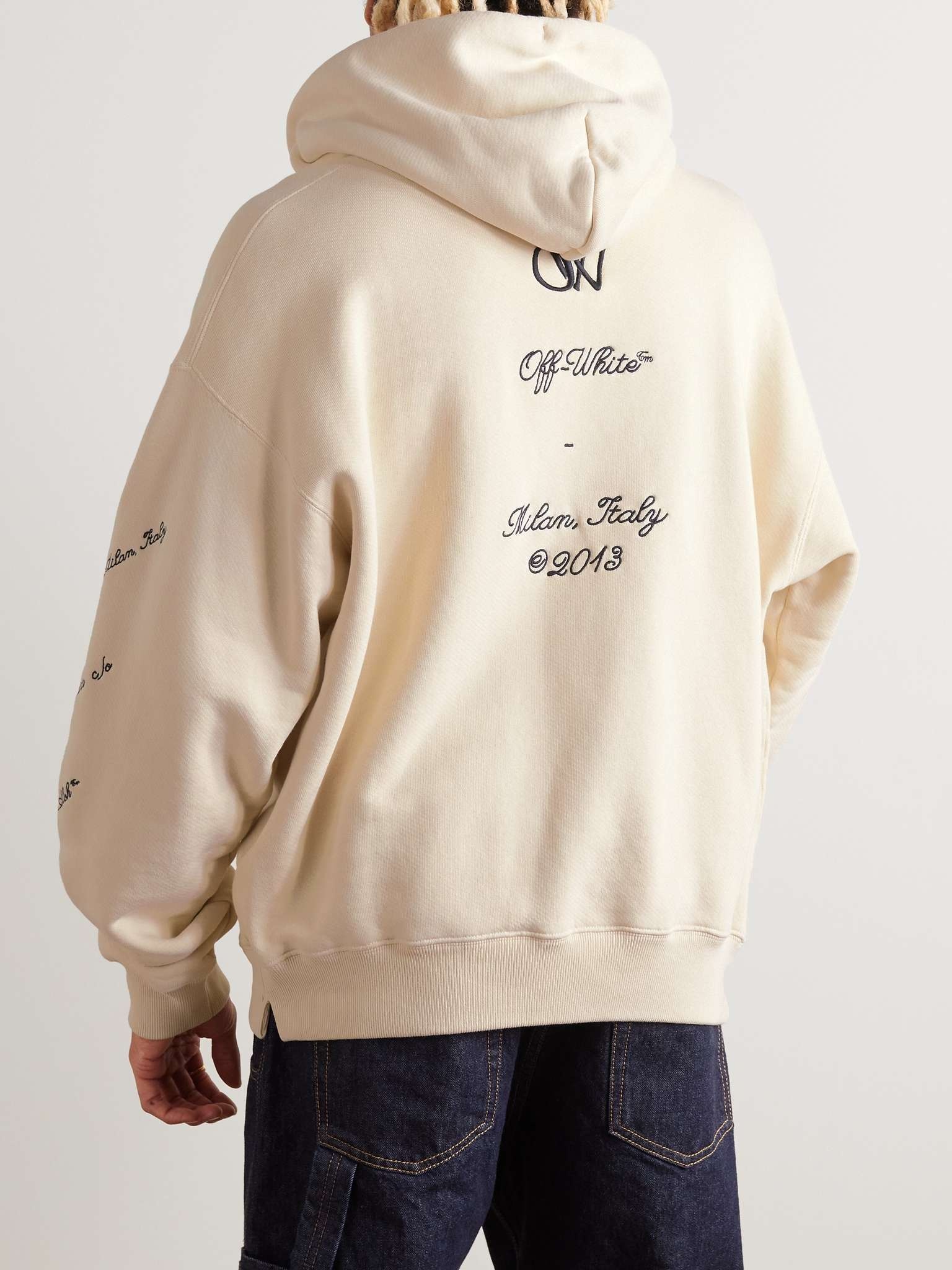 Embroidered Cotton-Jersey Hoodie - 4