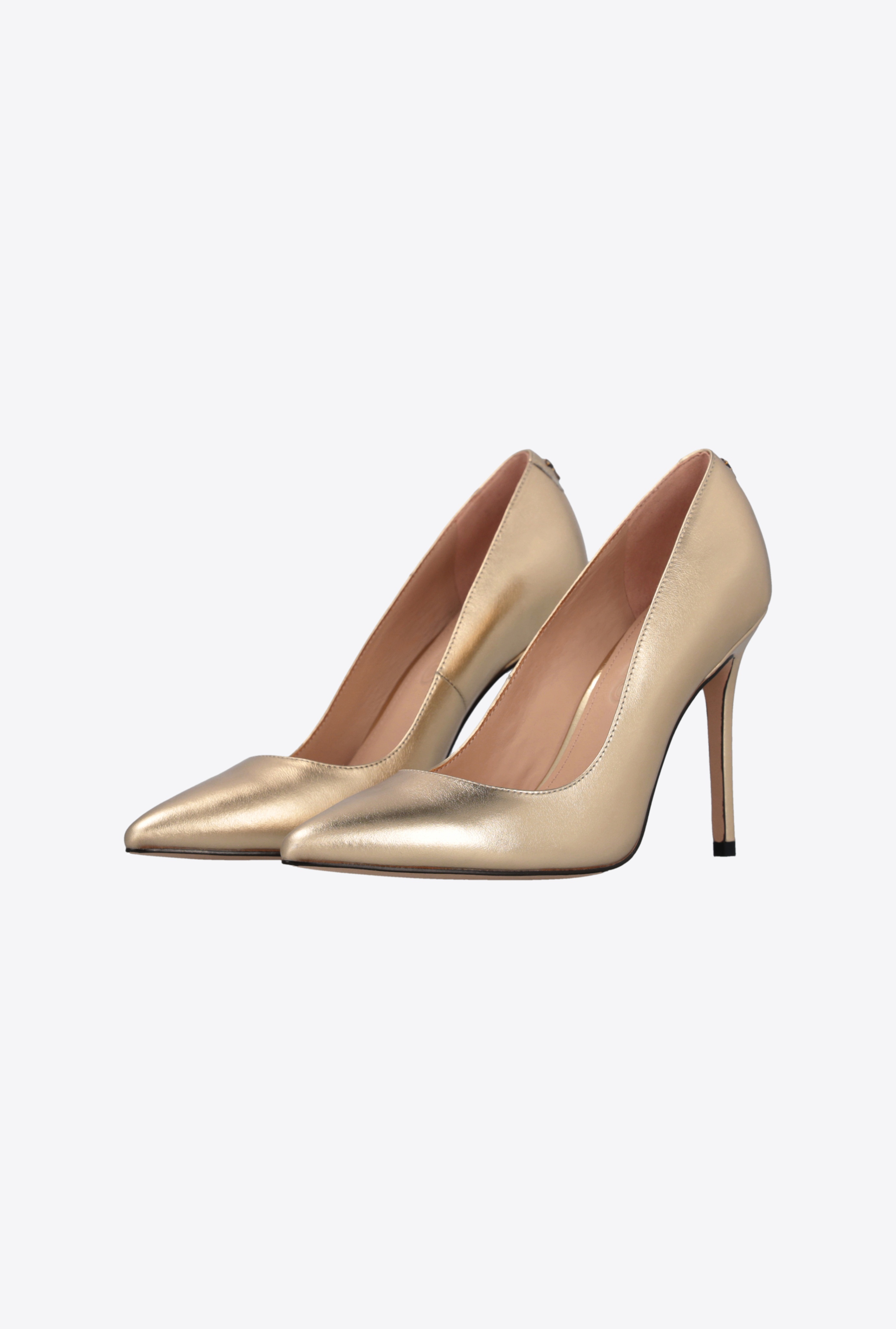 HEELED LAMINATED NAPPA LEATHER PUMPS - 6