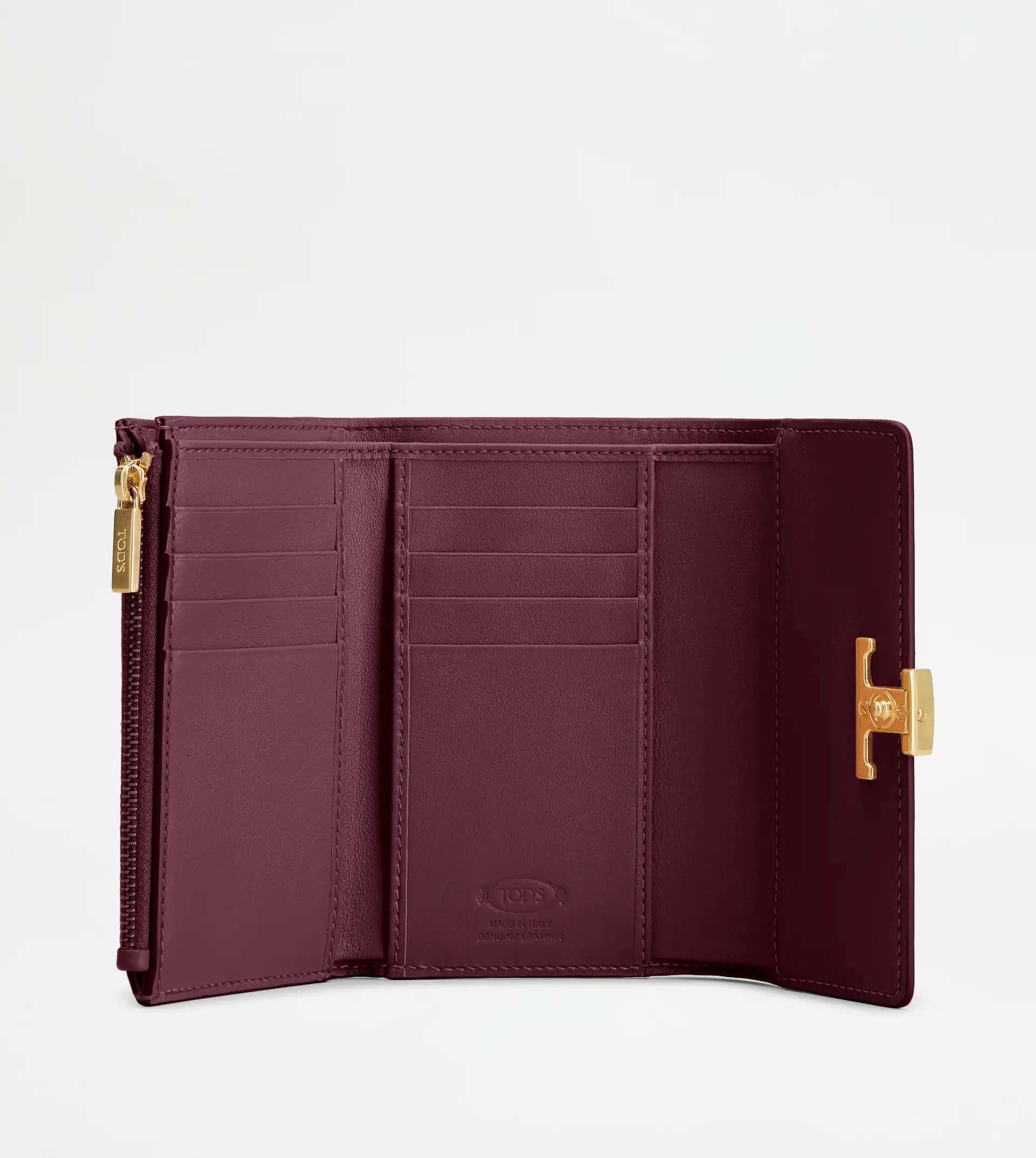 TIMELESS WALLET IN LEATHER - BURGUNDY - 2