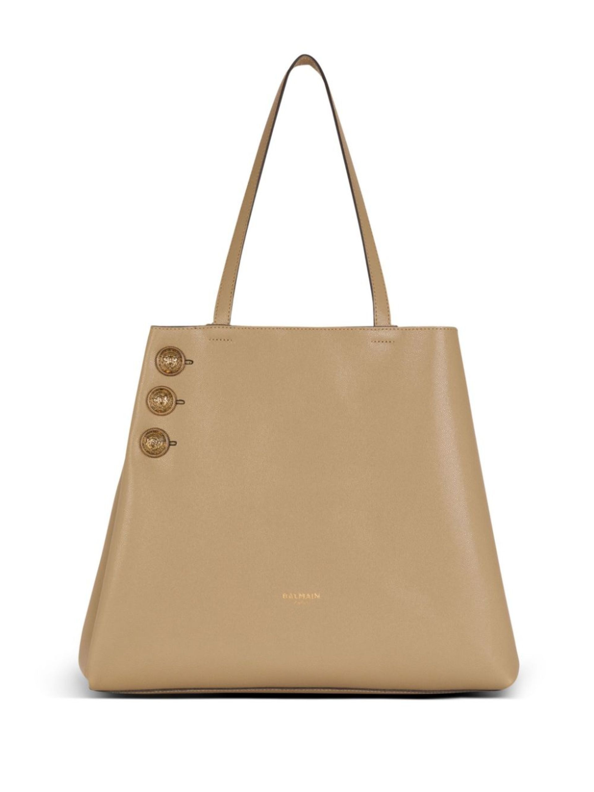 Brown Emblème Leather Tote Bag - 5