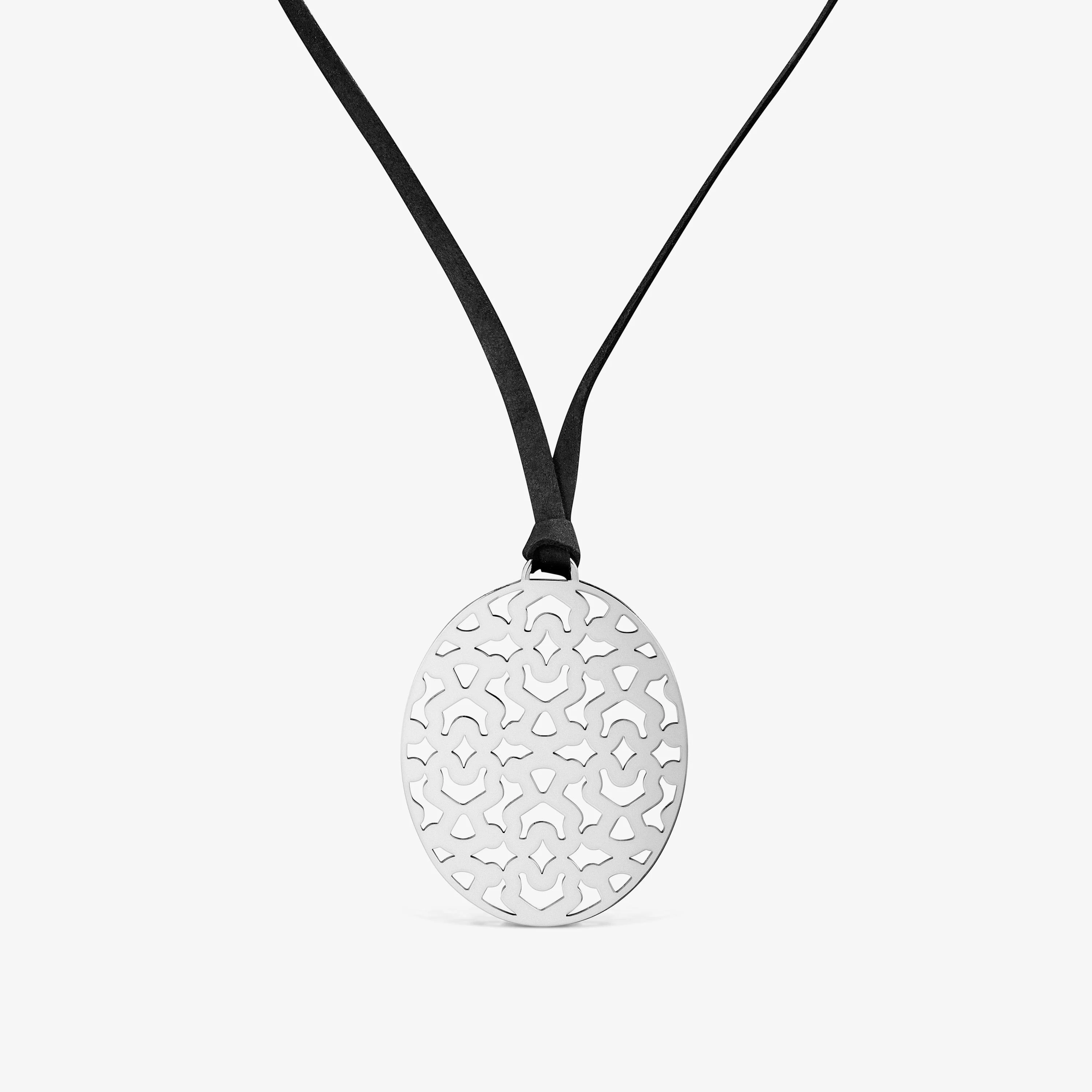 Long 60-mm steel and black cord Necklace TOUS Kaos - 1