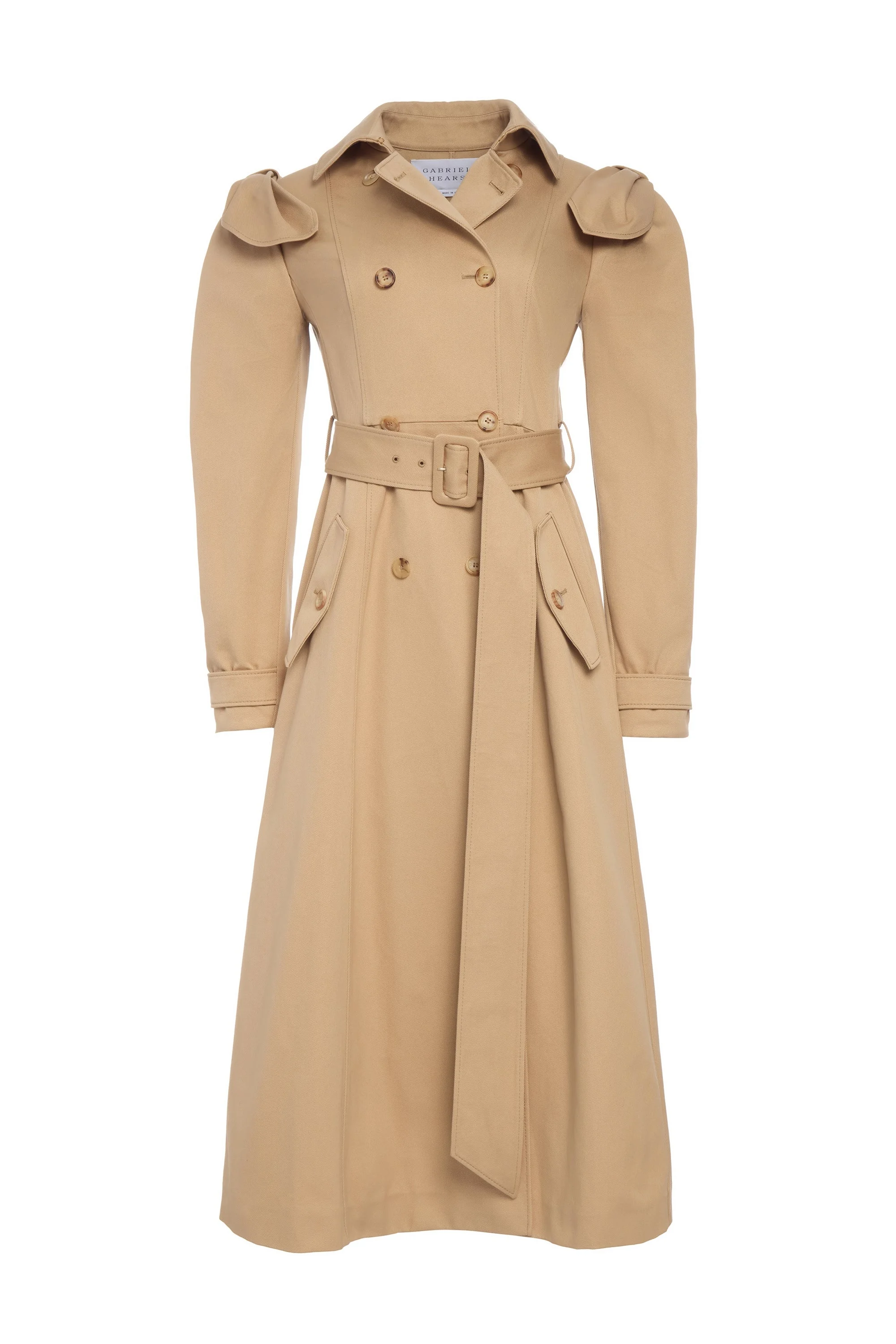 Benedict Trench Coat in Camel Sea Island Cotton Twill - 1