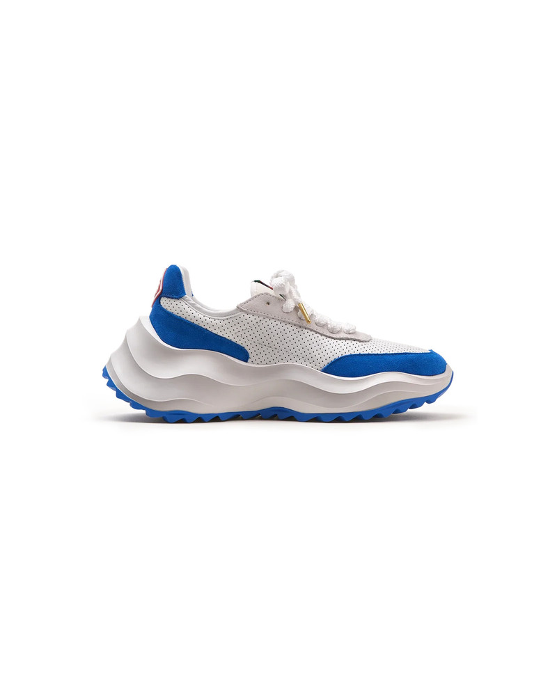 CASABLANCA Womens Atlantis White & Blue Sneaker outlook