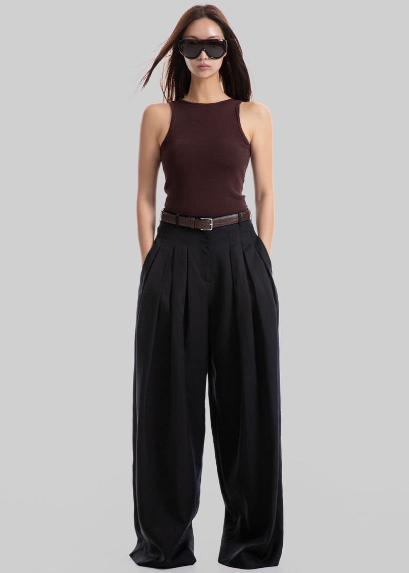Temse Backless Knit Top - Burgundy 1
