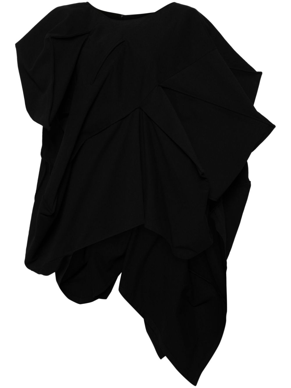 asymmetric draped skirt - 1