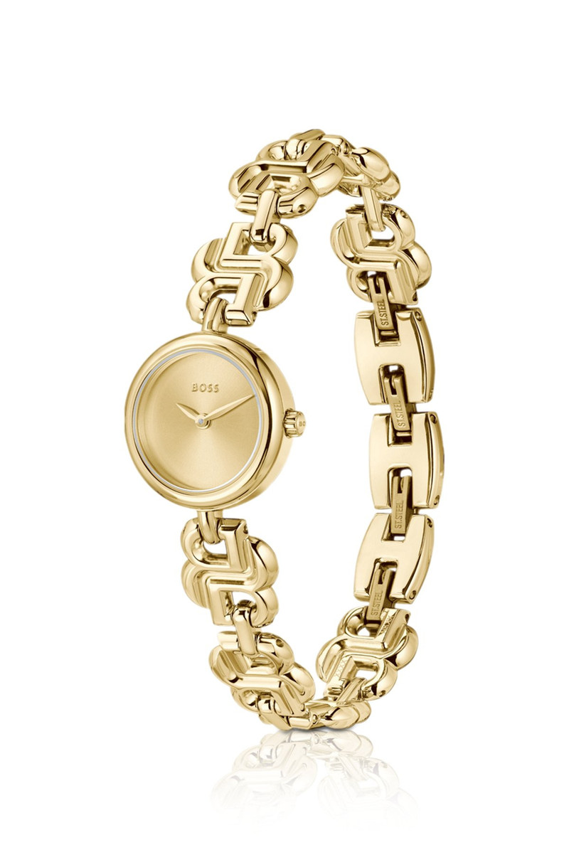 BOSS GOLD-TONE WATCH WITH MONOGRAM BRACELET outlook