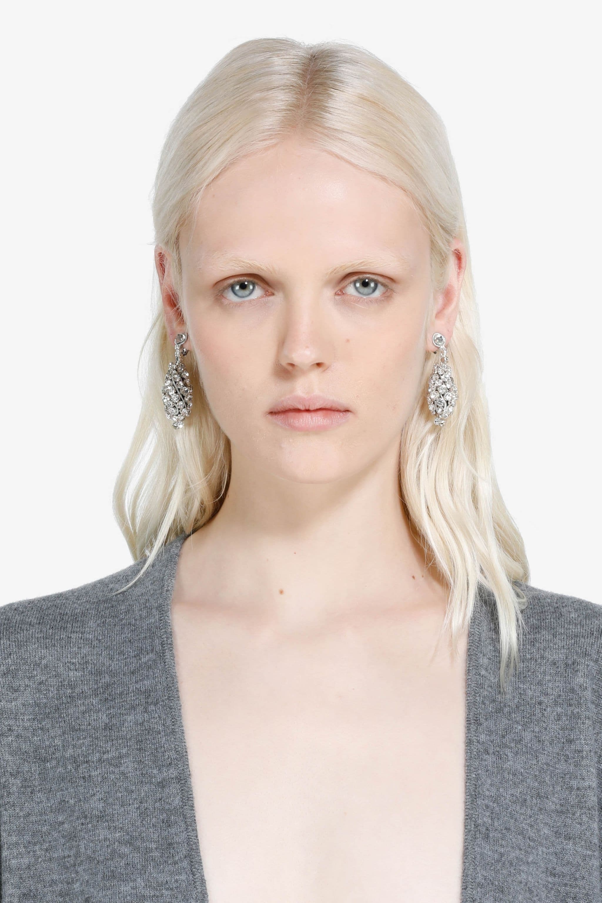 CRYSTAL-EMBELLISHED DROP EARRINGS 1