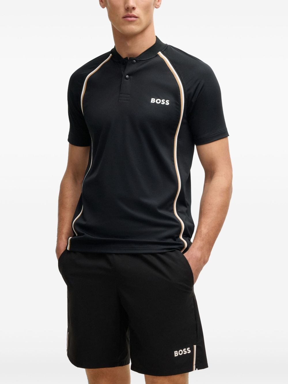 logo-print polo shirt - 3