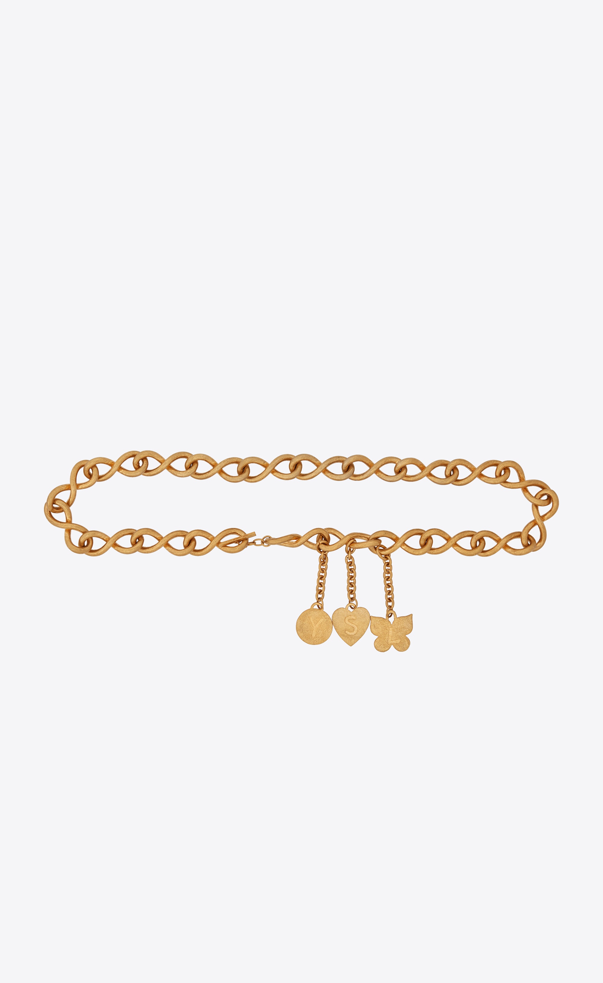 infinity chain charm belt in metal - 1