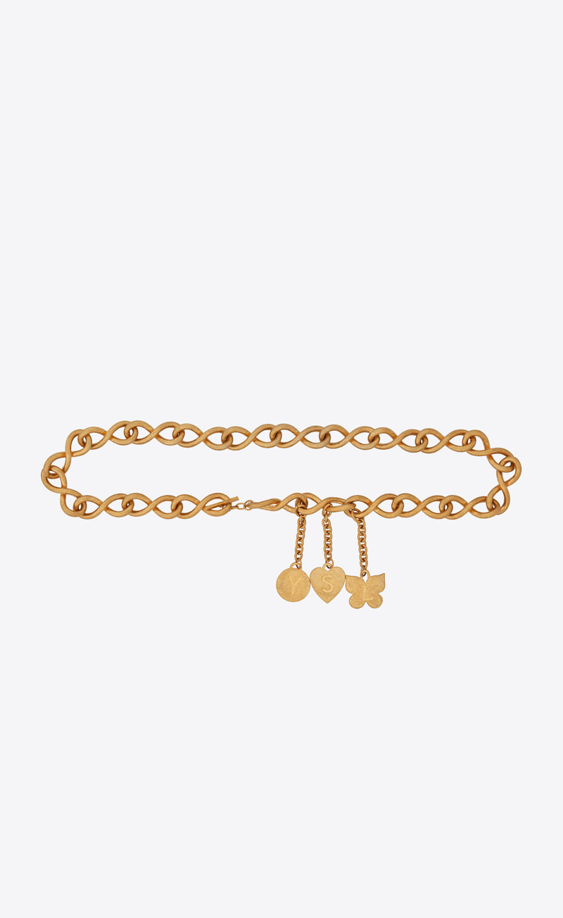 infinity chain charm belt in metal 1